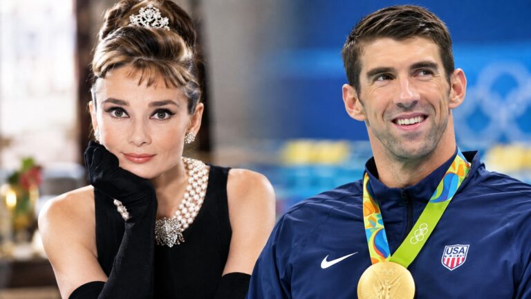 Audrey Hepburn and Michael Phelps